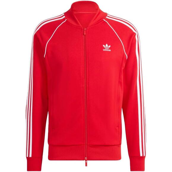 NWT adidas Men's Originals Adicolor Superstar Track Top,Better Scarlet/White-S - Picture 1 of 5